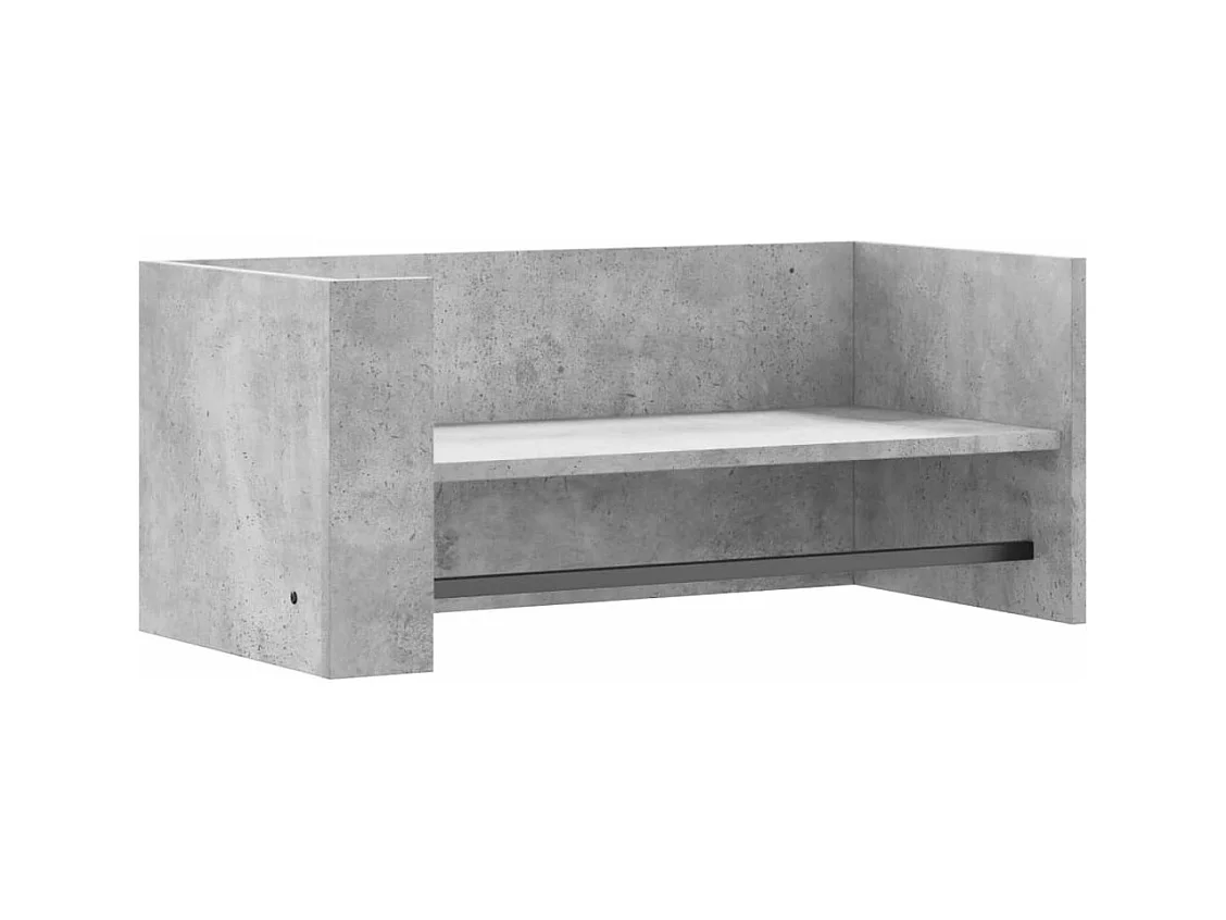 Étagère murale gris béton 70,5x35x30,5 cm bois d'ingénierie FR652691