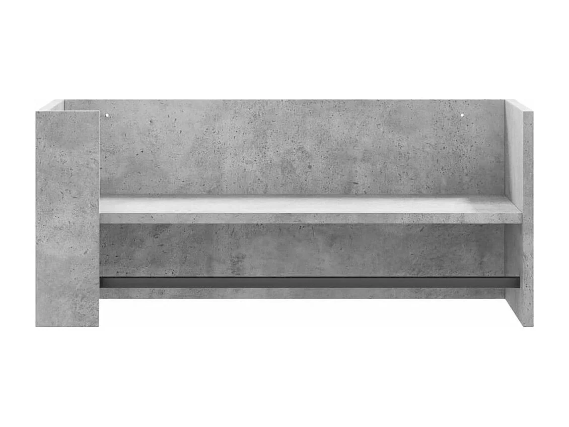 Wandschap 70,5x35x30,5 cm bewerkt hout betongrijs BE247358