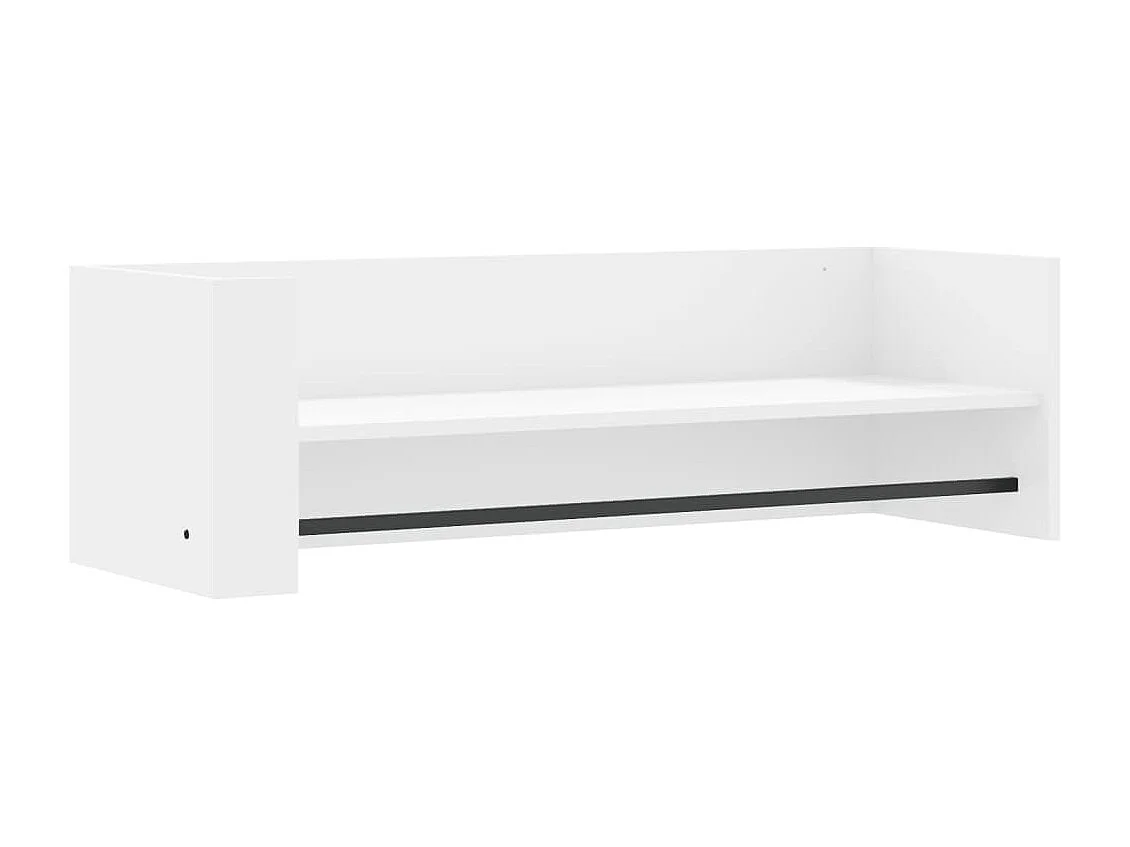 Estante de pared madera de ingeniería blanco 100x35x30,5 cm ES599773