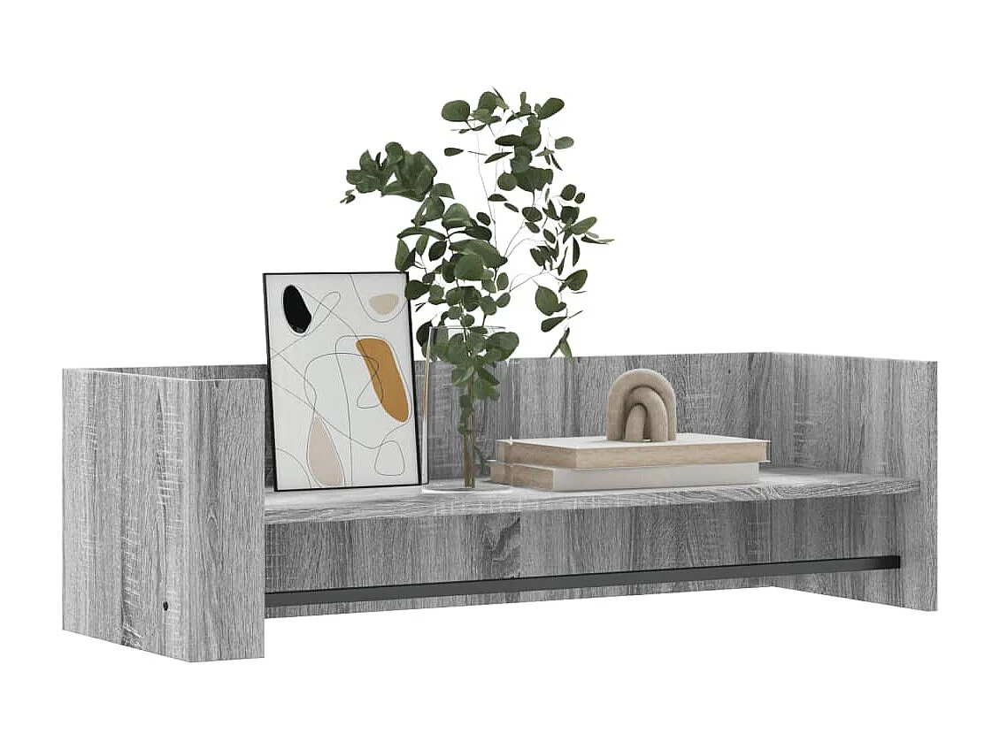 Étagère murale sonoma gris 100x35x30,5 cm bois ingénierie FR210573