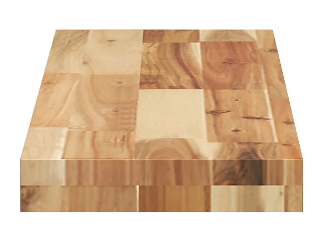 Estantes flotantes 2 uds madera acacia acabado aceite 80x20x4cm ES509757