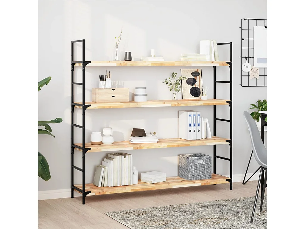 Wandschappen 3 st zwevend 140x30x4 cm onbehandeld acaciahout BE361304