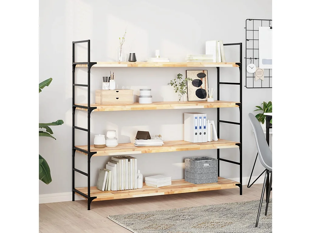 Wandschappen 3 st zwevend 140x40x4 cm onbehandeld acaciahout BE303302