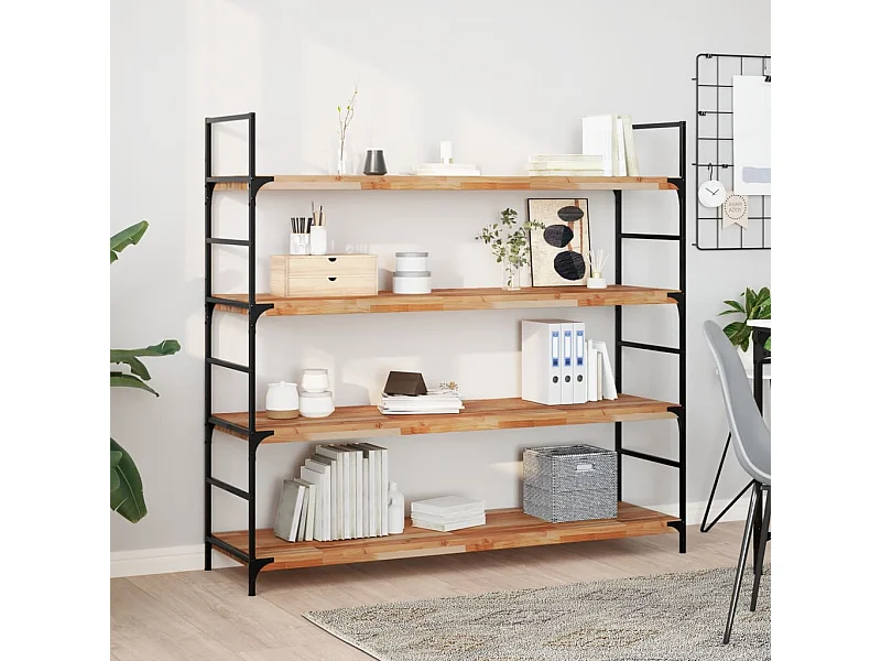 Wandschappen 3 st zwevend olieafwerking 140x40x4 cm acaciahout BE176594