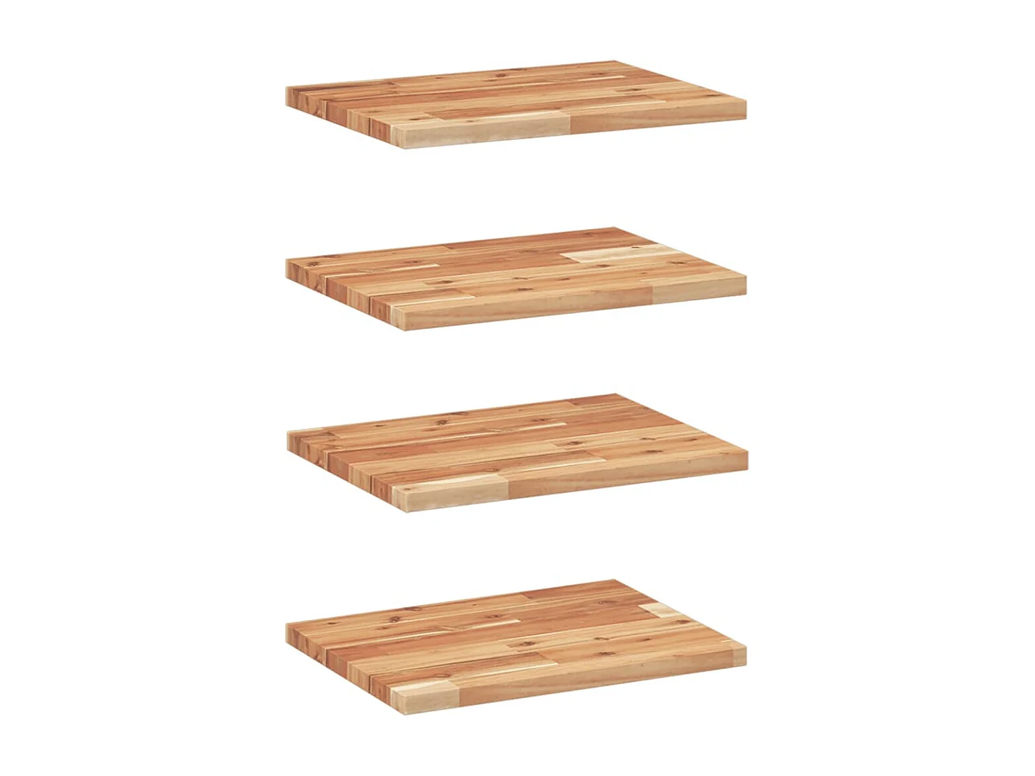 Prateleiras flutuantes 4 pcs acácia maciça c/ acabamento a óleo PT443012