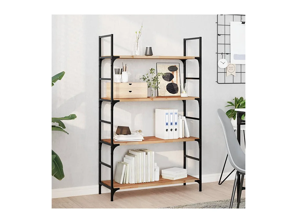 Etagère murale 100x30x2 cm acacia massif finition à l'huile FR280955