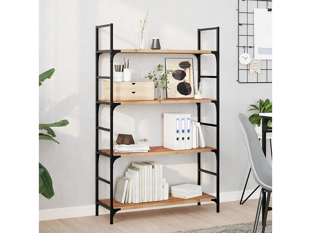 Etagère murale 100x30x2 cm acacia massif finition à l'huile FR280955