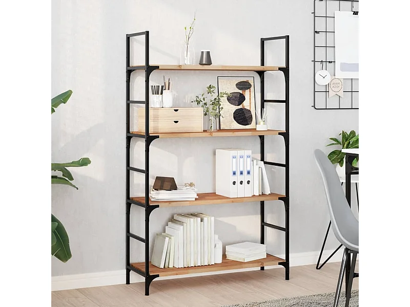 Etagère murale 100x30x2 cm acacia massif finition à l'huile FR280955