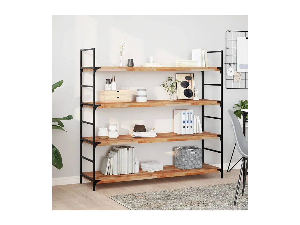 Etagère murale 120x40x4 cm acacia massif finition à l'huile FR328929