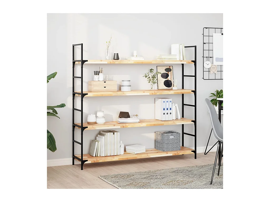 Etagère murale 120x30x4 cm bois d'acacia massif non traité FR774040