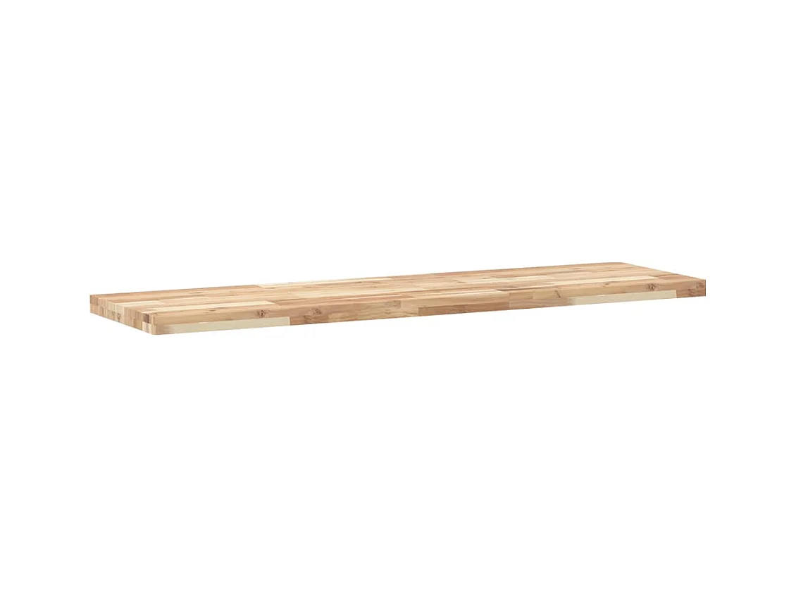 Estantes flotantes 3 uds madera acacia sin tratar 160x40x4 cm ES355309