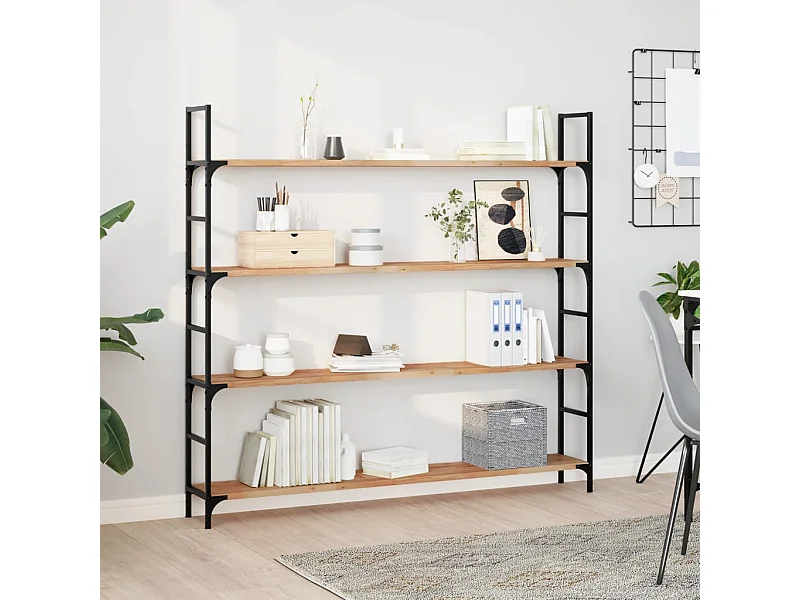 Etagère murale 140x20x2 cm acacia massif finition à l'huile FR555449