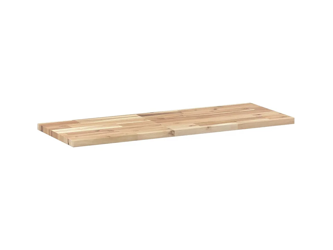 Estante flotante madera maciza de acacia sin tratar 100x30x2 cm ES368018