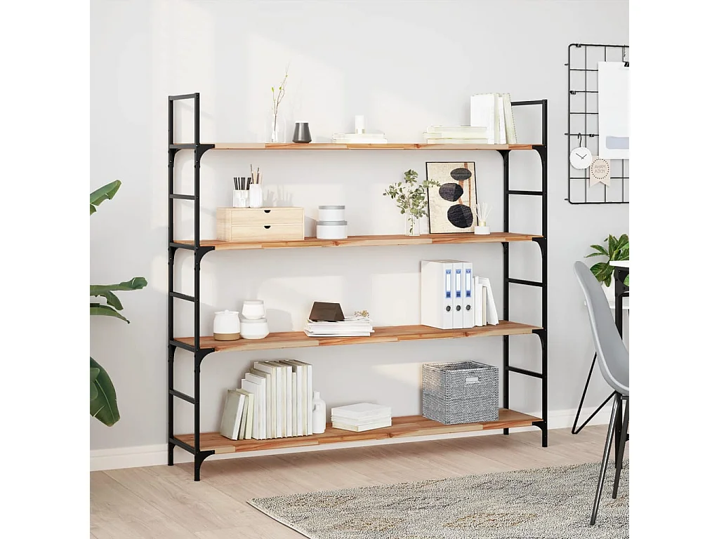 Etagère murale 120x30x2 cm acacia massif finition à l'huile FR932745