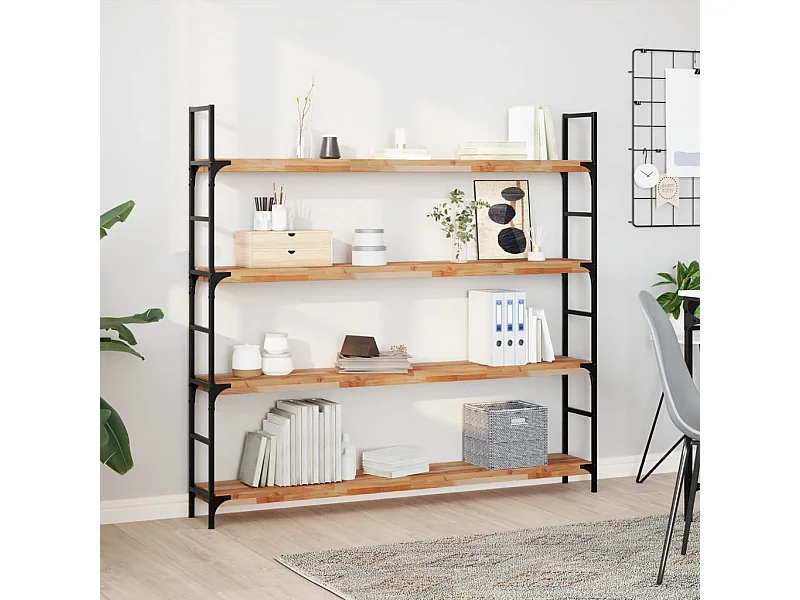 Etagère murale 140x20x4 cm acacia massif finition à l'huile FR739259