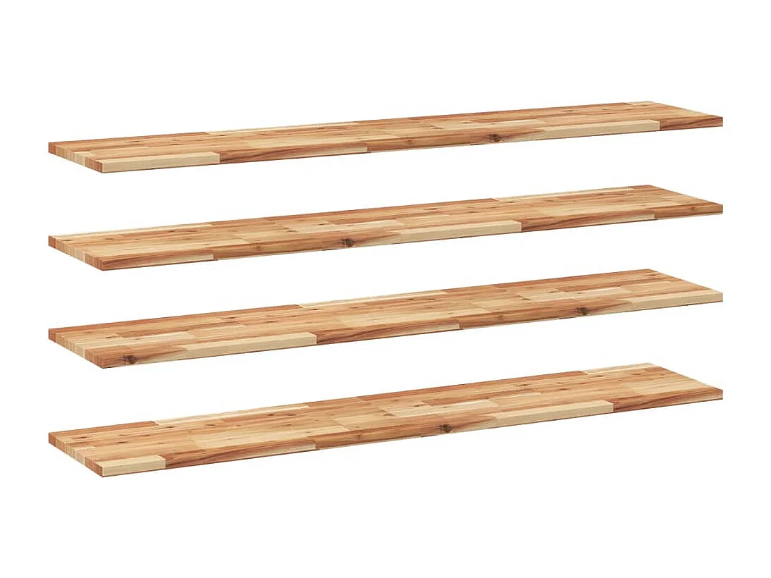 Prateleiras flutuantes 4 pcs acácia maciça c/ acabamento a óleo PT885727