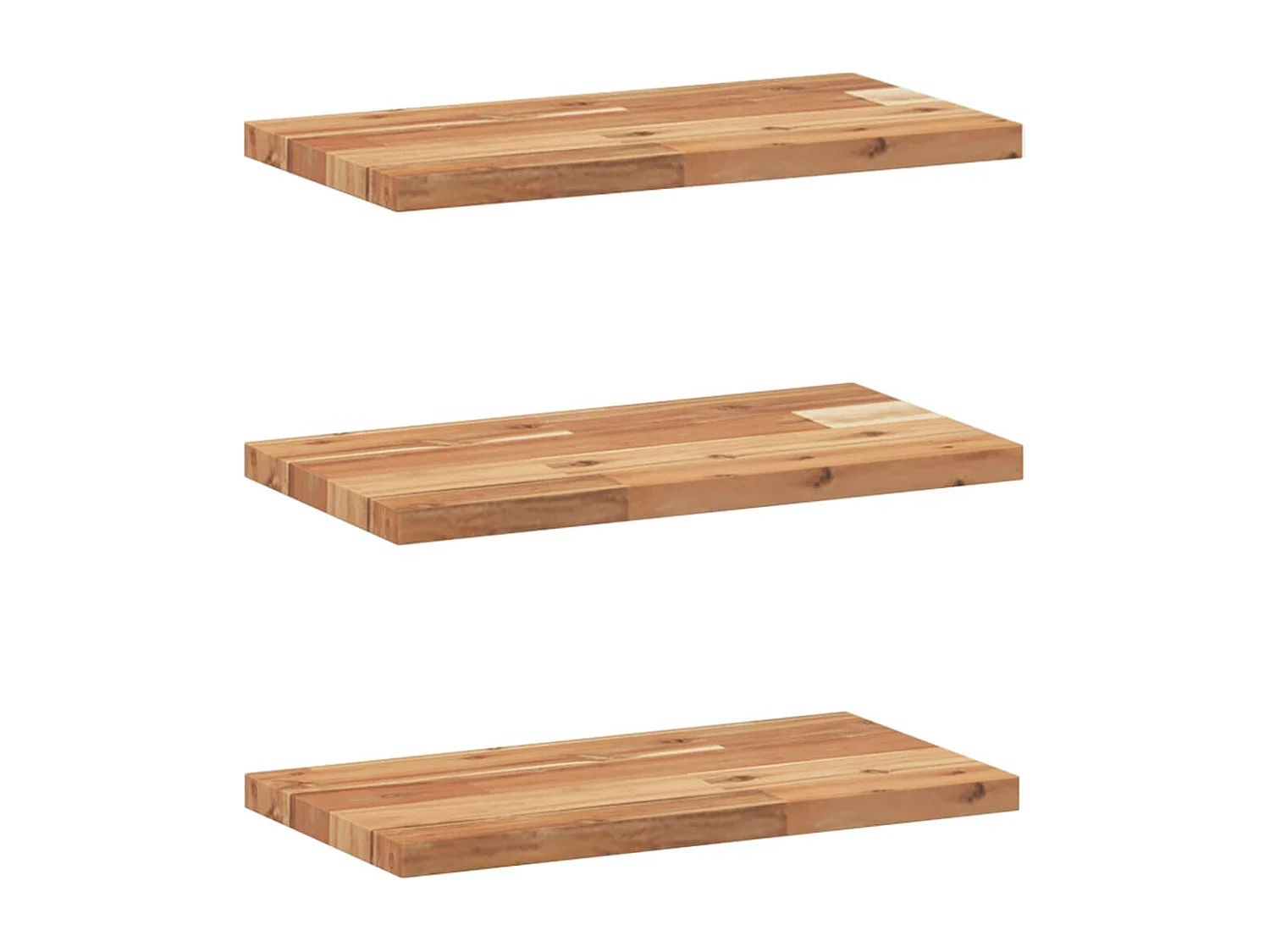 Wandschappen 3 st zwevend olieafwerking 60x20x2 cm acaciahout BE695000
