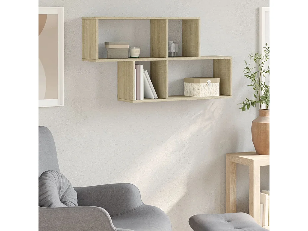 Étagère murale chêne sonoma 100x20x53 cm bois d'ingénierie FR762401