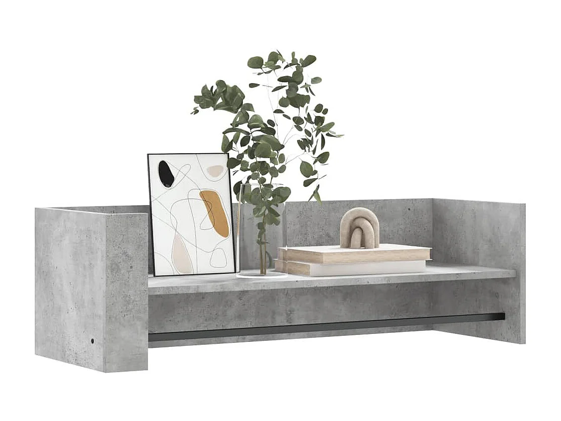Étagère murale gris béton 100x35x30,5 cm bois d'ingénierie FR449839