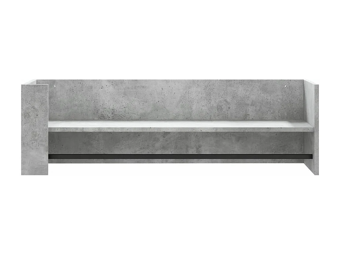 Wandschap 100x35x30,5 cm bewerkt hout betongrijs BE726588