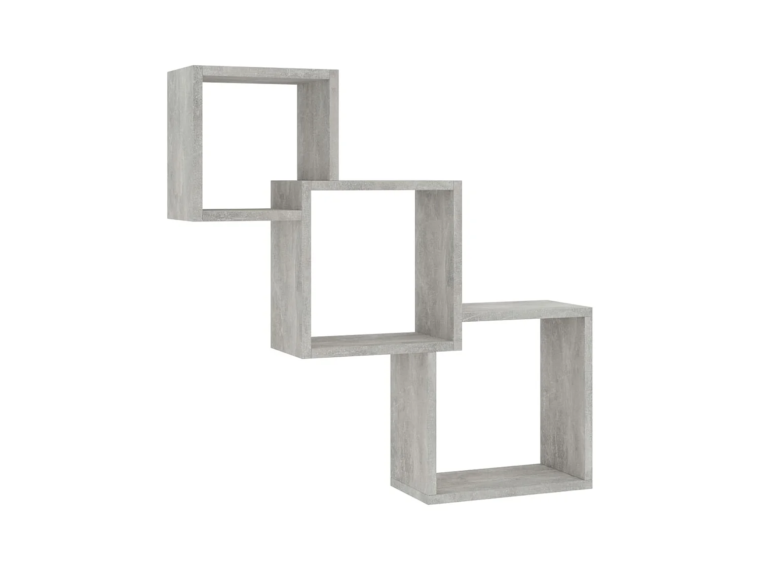 Étagères murales cubiques gris béton 68x15x68cm bois ingénierie FR479426