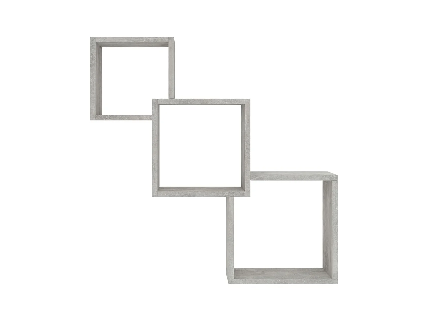Étagères murales cubiques gris béton 68x15x68cm bois ingénierie FR479426