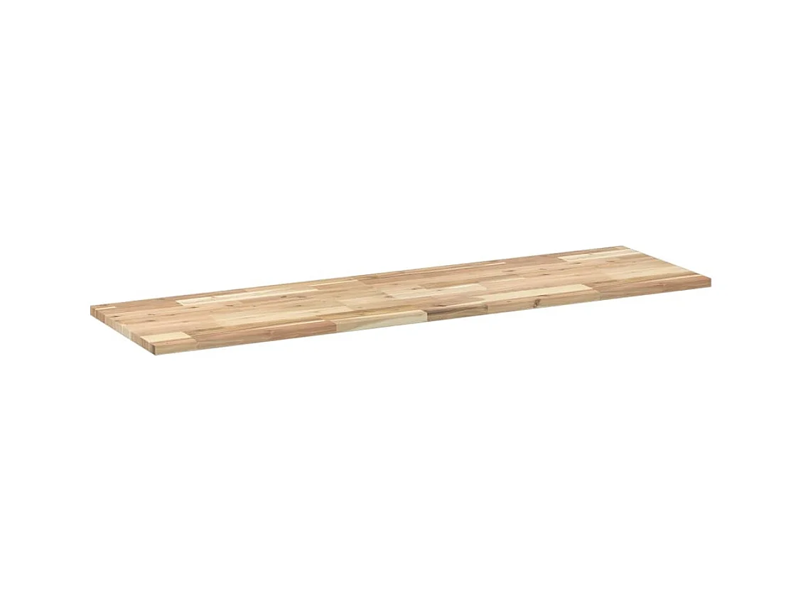 Wandschappen 2 st zwevend 120x40x2 cm onbehandeld acaciahout BE308631
