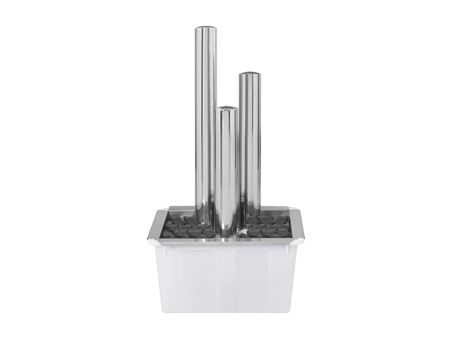 Fontaine de jardin Argenté 48x34x88 cm Acier inoxydable FR865293