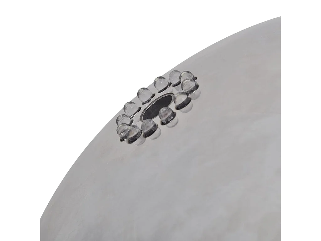 Fonte esfera com LEDs para jardim 40 cm aço inoxidável PT941601