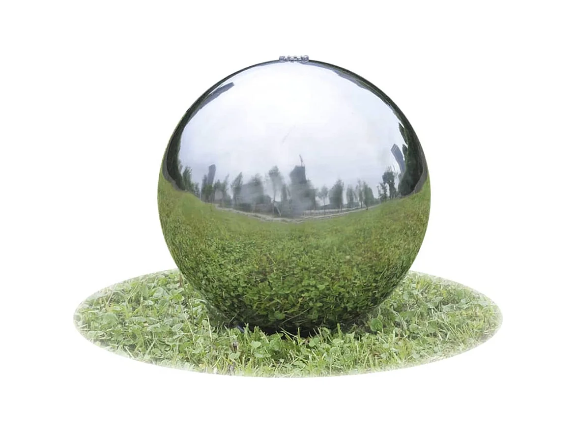 Sphère de fontaine de jardin avec LED Acier inoxydable 40 cm FR532416
