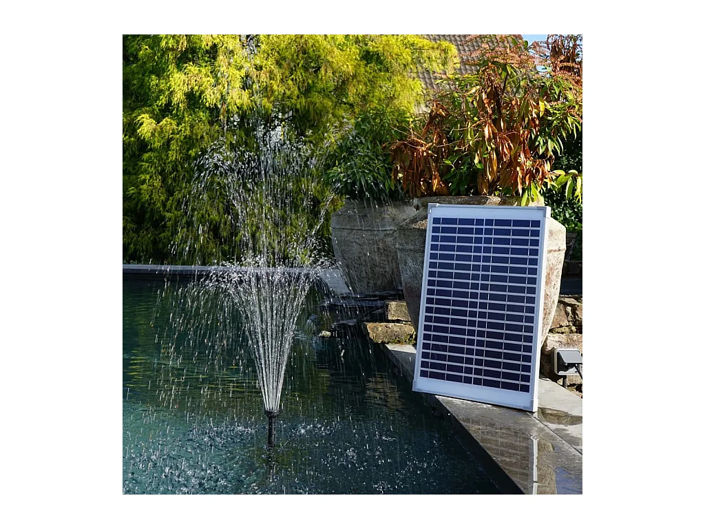 Fonteinpompset SolarMax 1000 met zonnepaneel BE990595