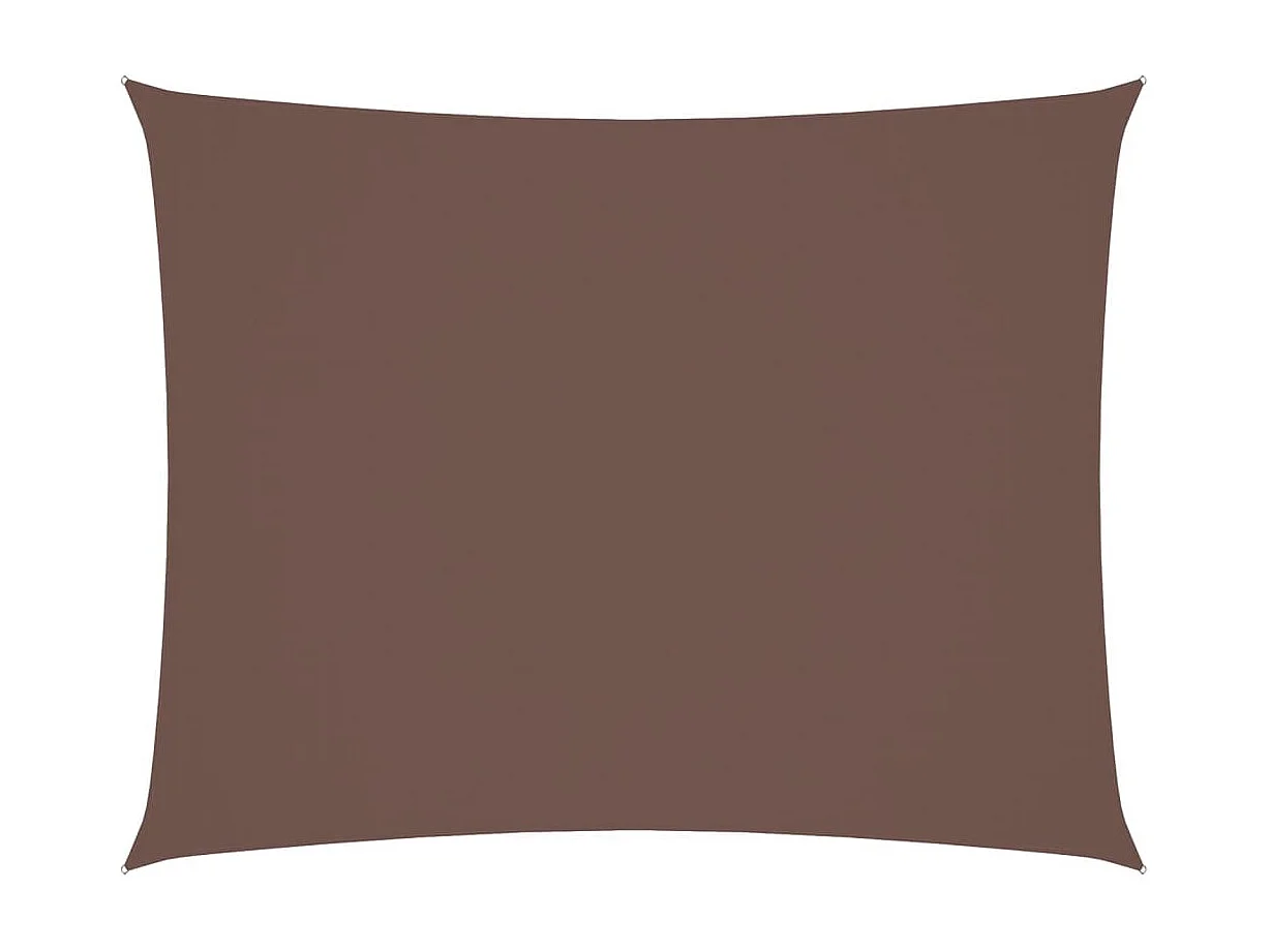 Para-sol estilo vela tecido oxford retangular 5x7 m castanho PT174237