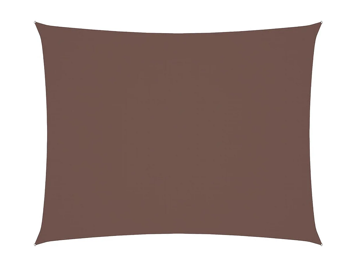Voile d'ombrage tissu oxford rectangulaire 6x8 m marron FR88381