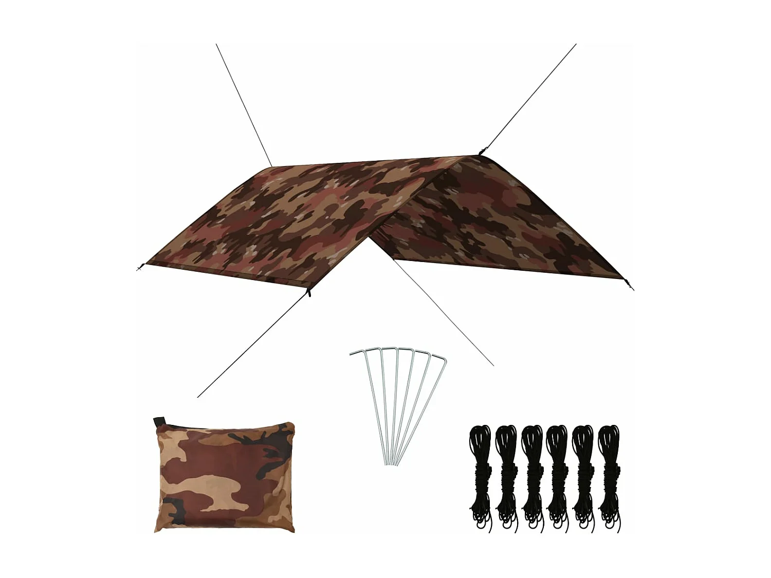 Lona de exterior 3x2 m camuflagem PT162769