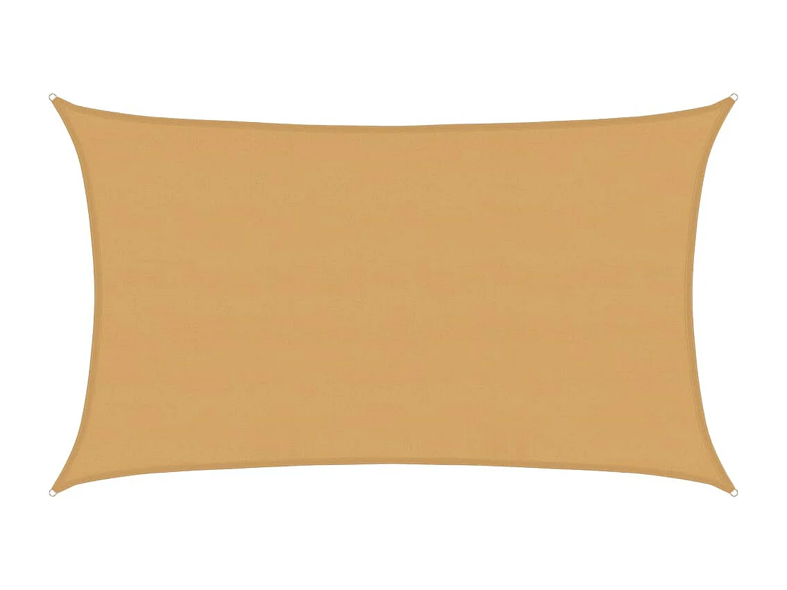 Toldo de vela rectangular HDPE arena 160 g/m² 5x8 m ES409978