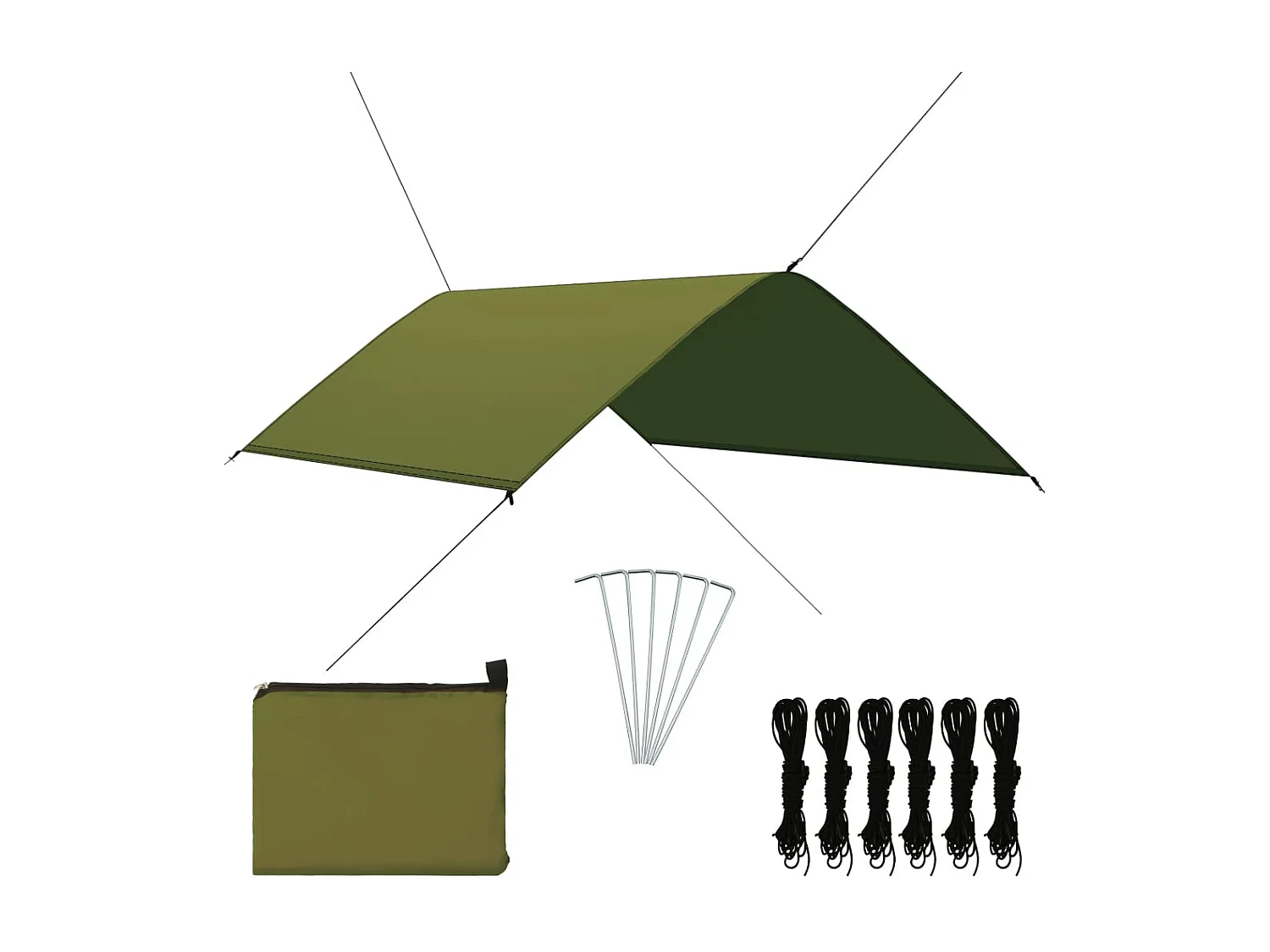 Lona de exterior 3x2 m verde PT276931