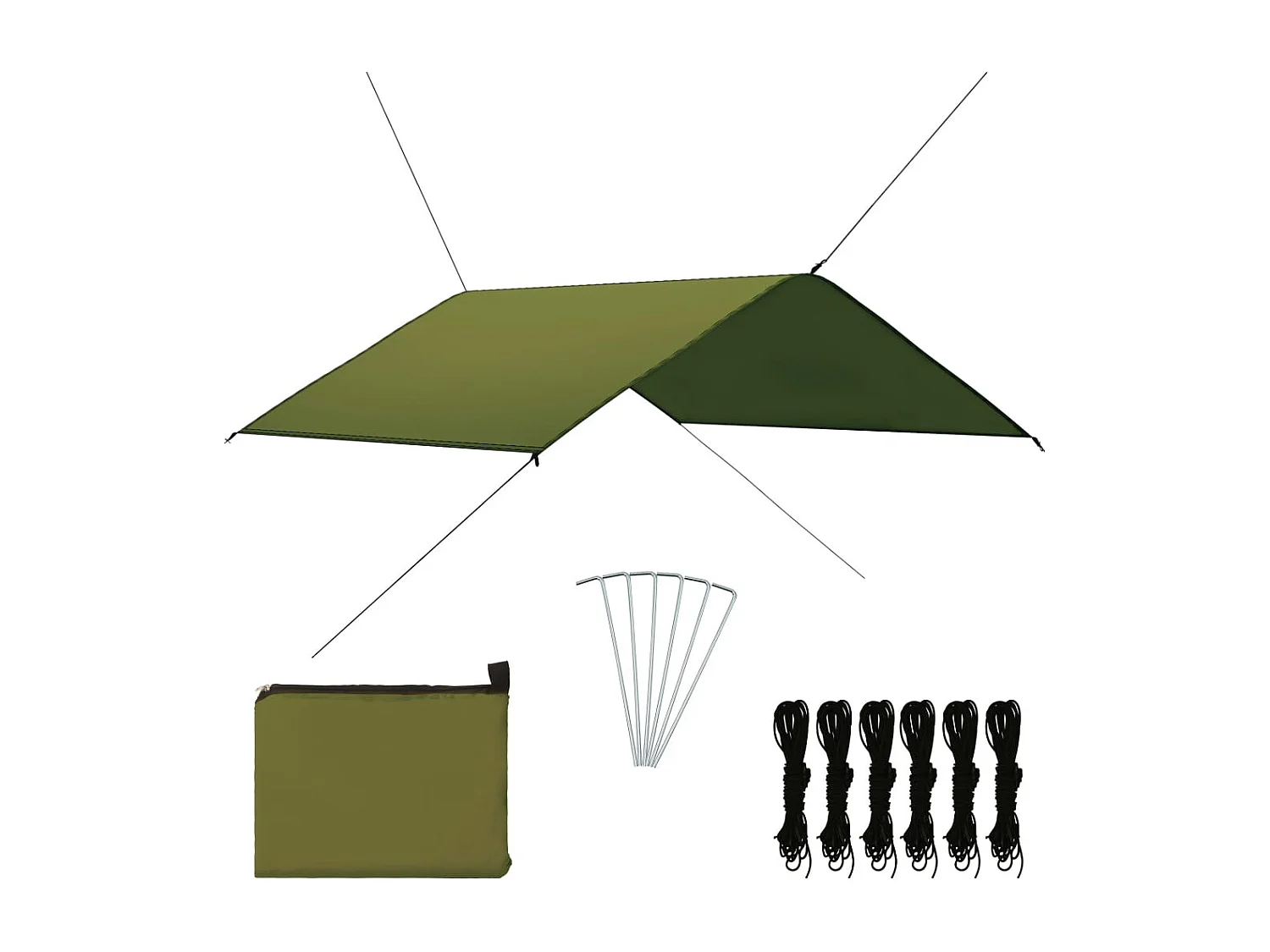 Lona de exterior verde 4x4 m ES866309