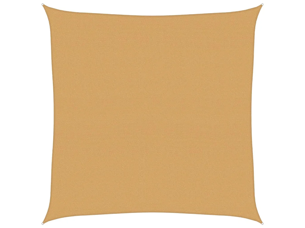 Voile d'ombrage 160 g/m² carré sable 7x7 m PEHD FR67809