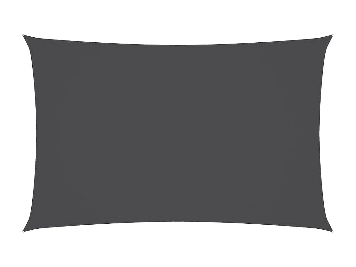 Voile d'ombrage tissu oxford rectangulaire 2,5x5 m anthracite FR93806