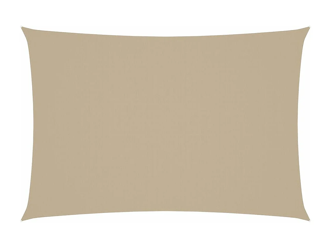 Voile d'ombrage Tissu Oxford rectangulaire 3x5 m Beige FR69127
