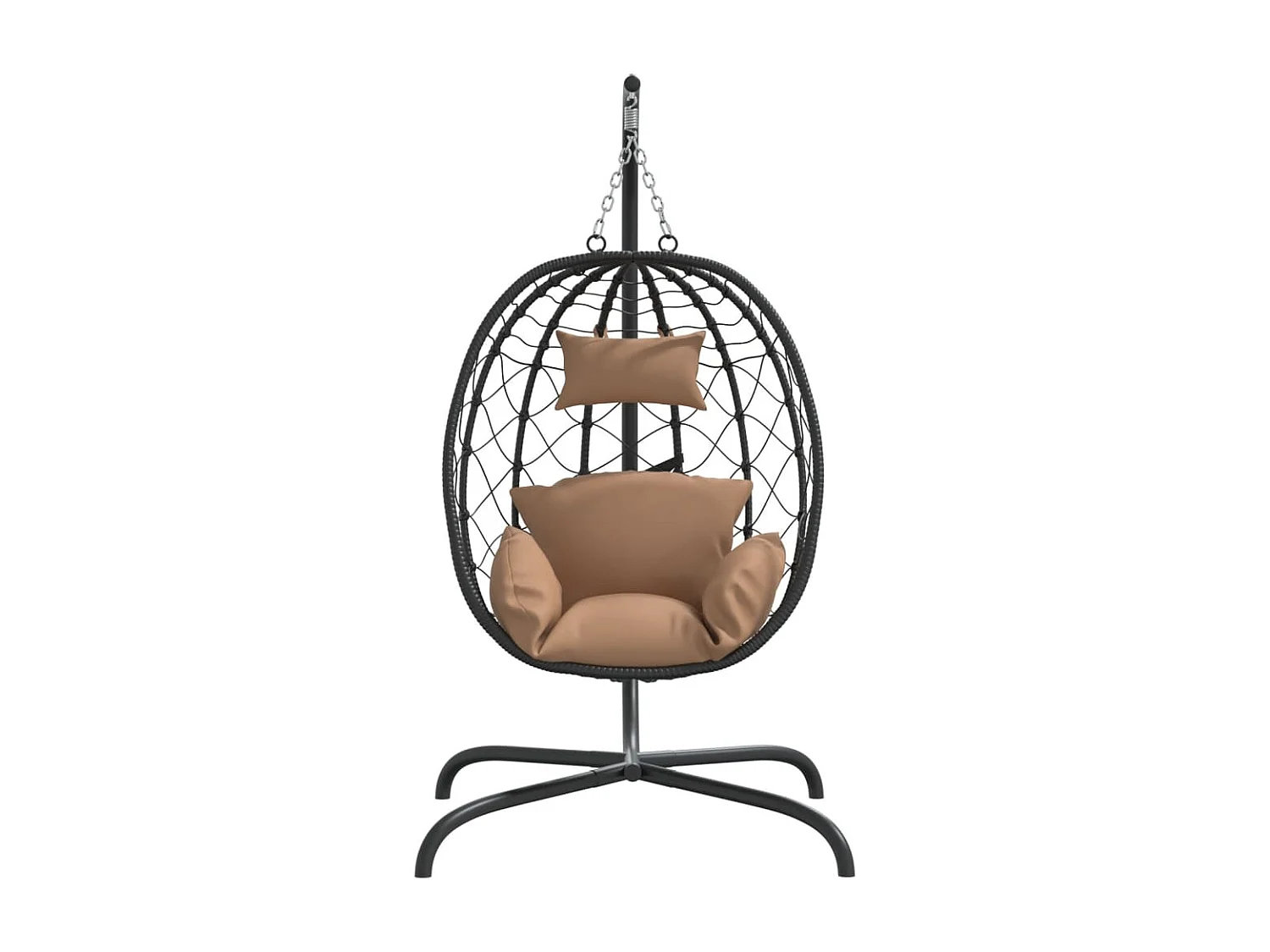 Fauteuil suspendue en forme d'œuf avec coussin taupe FR656290