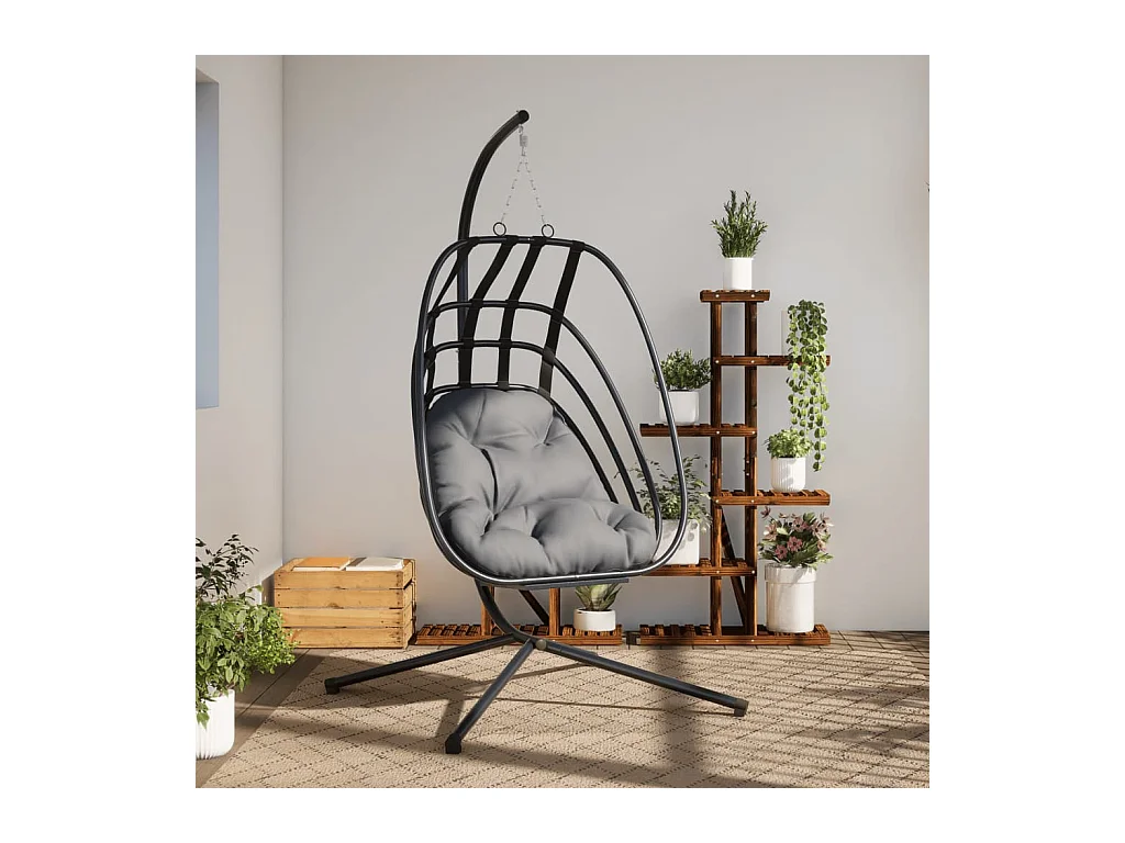 Hangstoel met standaard staal antracietkleurig BE516145
