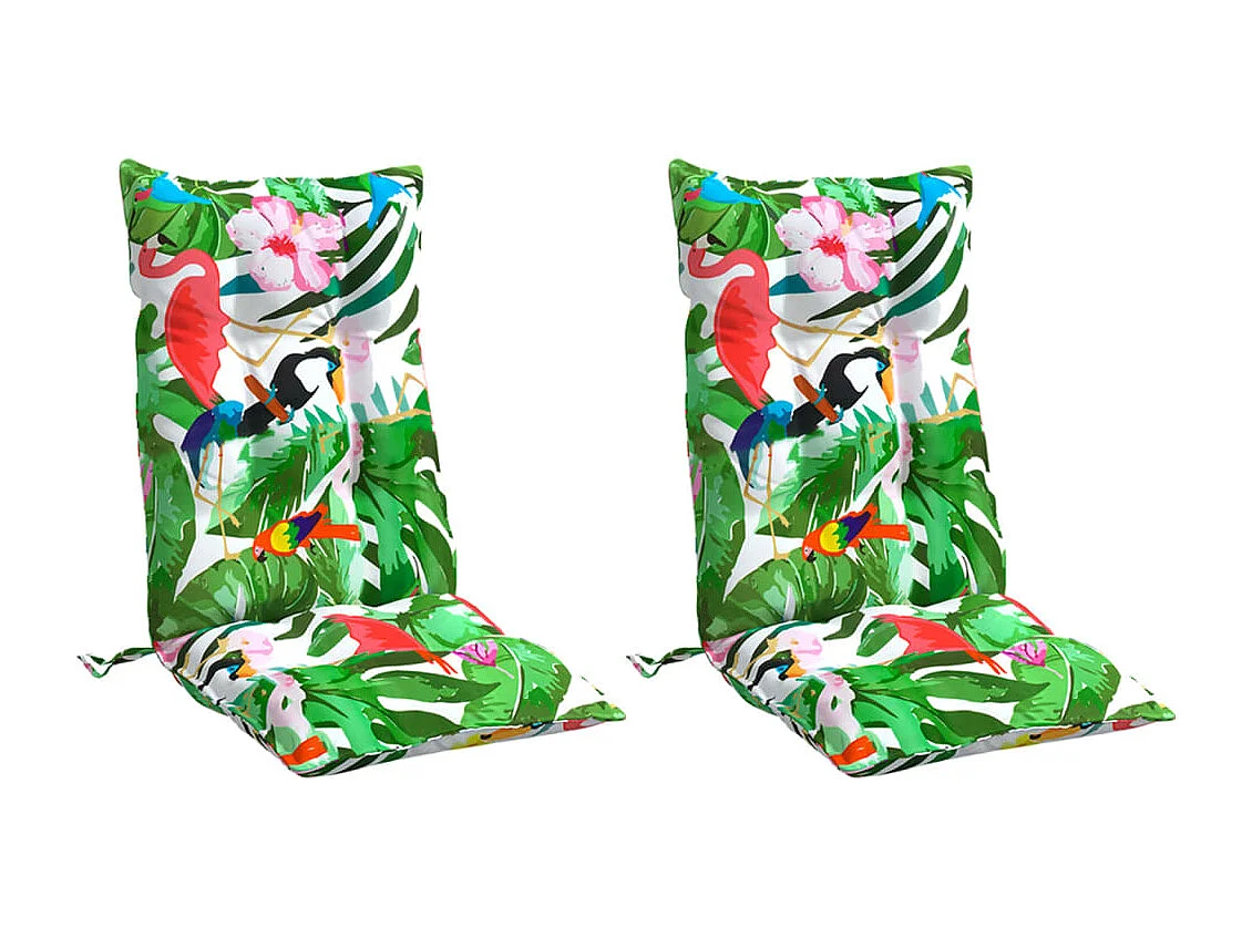 Cojines de silla con respaldo alto 2 uds tela Oxford multicolor ES151839