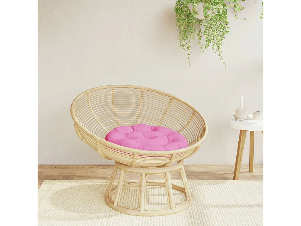 Coussin rond rose Ø 60 x11 cm tissu oxford FR144235