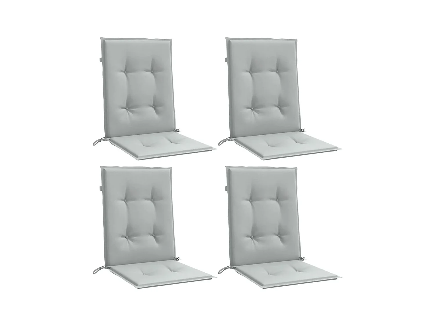 Coussins de chaise à dossier bas lot de 4 gris clair mélangé FR143046