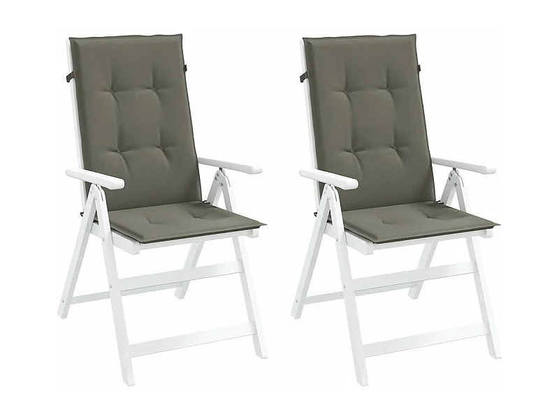 Cojines para silla respaldo alto 2 uds tela gris oscuro melange ES226111