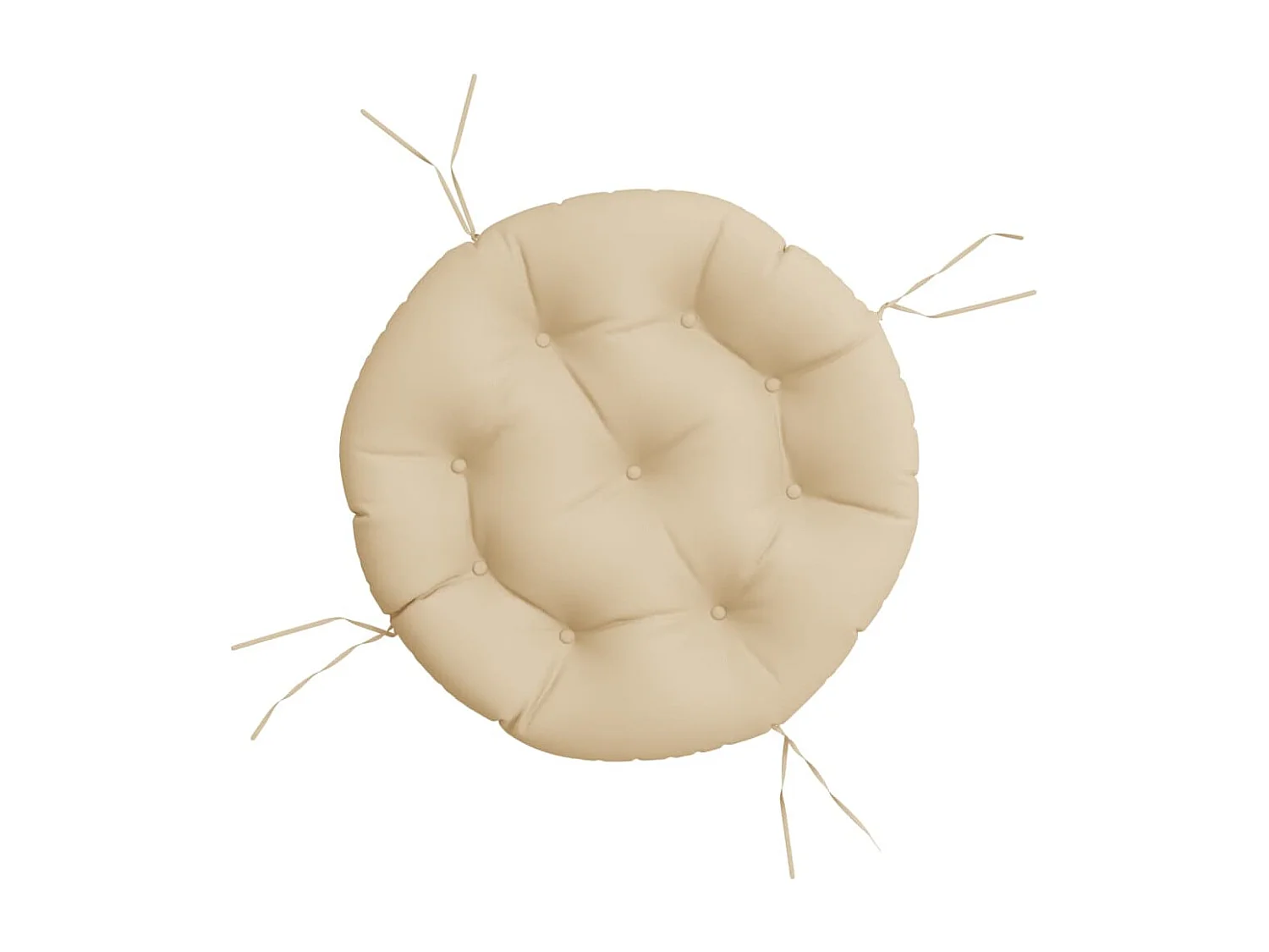 Coussin rond beige Ø 60 x11 cm tissu oxford FR201886