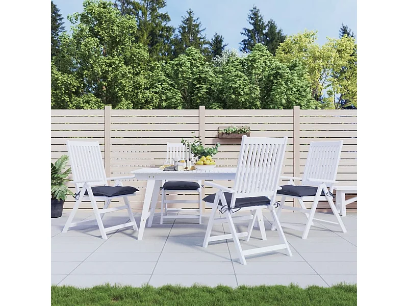 Almofadões cadeira 4 pcs 50x50x7 cm tecido oxford azul-marinho PT185169