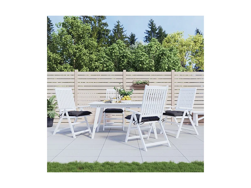 Coussins de chaise lot de 4 anthracite 50x50x7 cm tissu oxford FR241286