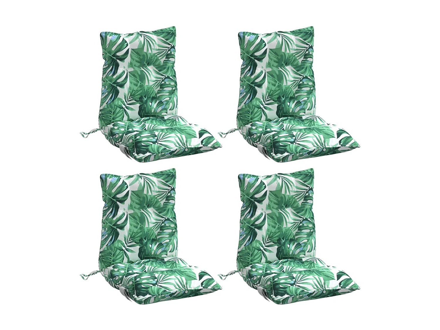 Coussins de chaise à dossier bas lot de 4 modèle de feuille FR467727